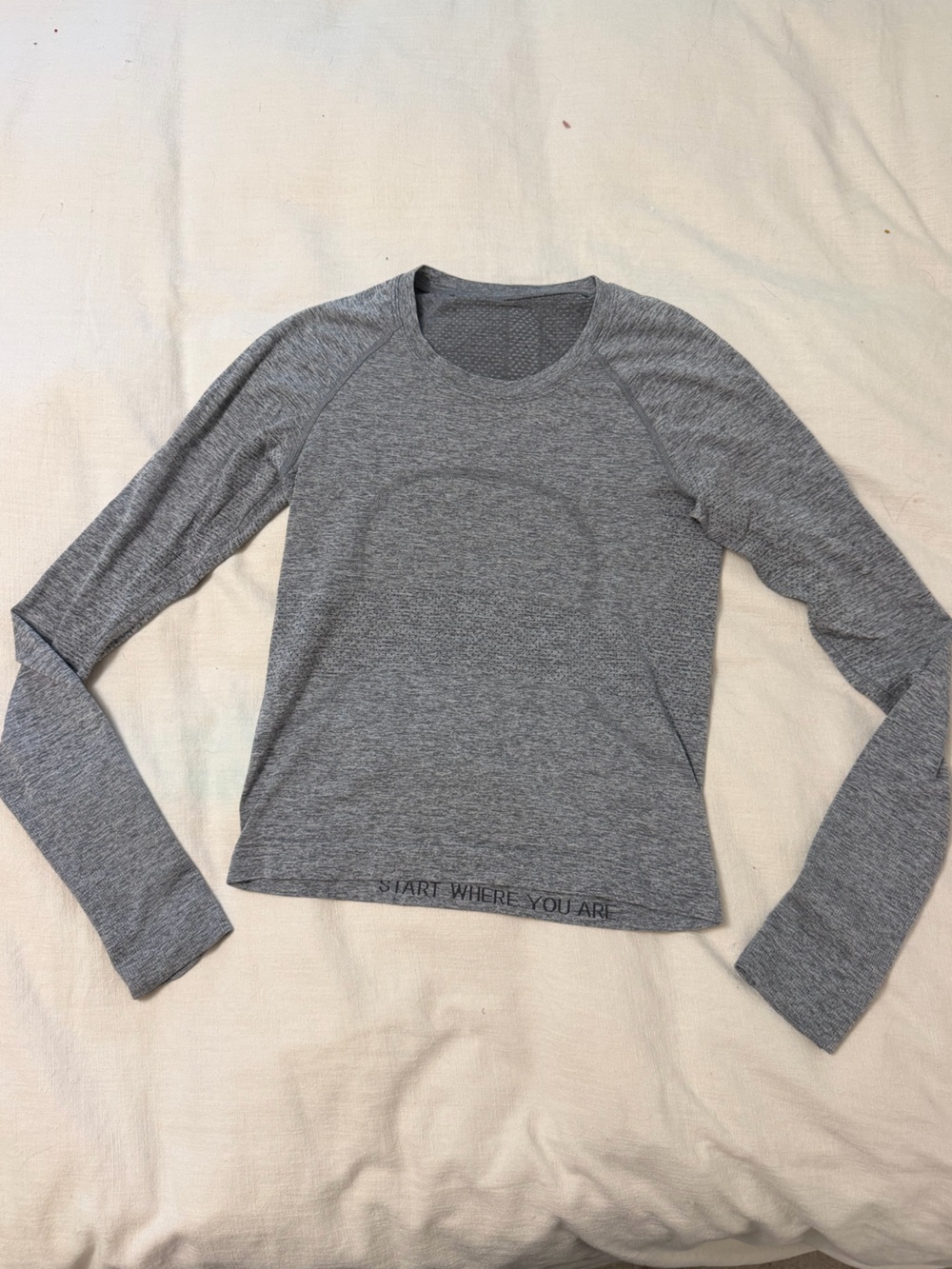 lululemon athletica Gray Long-Sleeve Seamless Crew Top